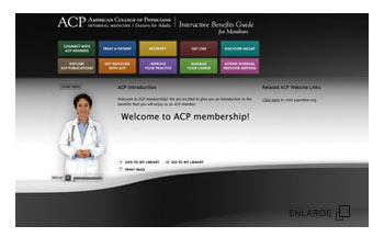 American College of Physicians - Mobile-compatible Website